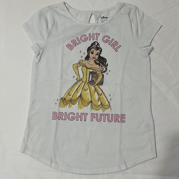 DISNEY Belle Beauty and the Beast Short Sleeve Shirt size 7 - Picture 1 of 5